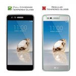 Wholesale LG Aristo, LG Phoenix 3, LG K8, LG LV3, LG MS210 Tempered Glass Full Screen Protector (Glass Black)